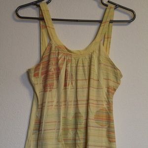 Yellow Floral Halter Tank